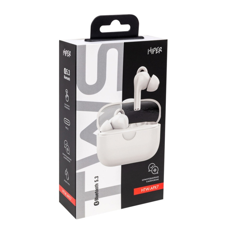 Наушники беспроводные TWS «Clarity» с шумоподавлением ENC, белый Наушники беспроводные TWS «Clarity» с шумоподавлением ENC, белый