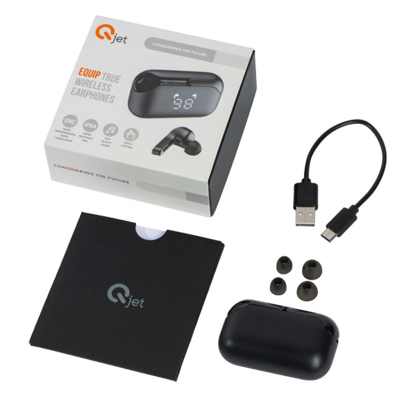 Беспроводные наушники TWS с ENC "Equip", IPX4, черный