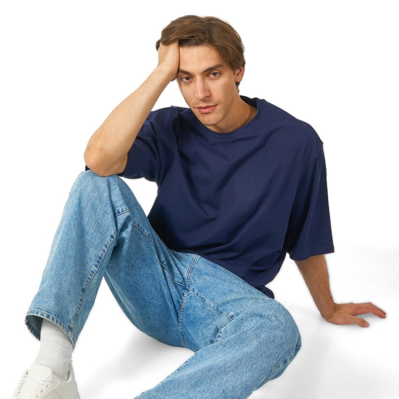 Футболка Berlin к/р оверсайз, 100% хлопок, 180гр, темно-синий