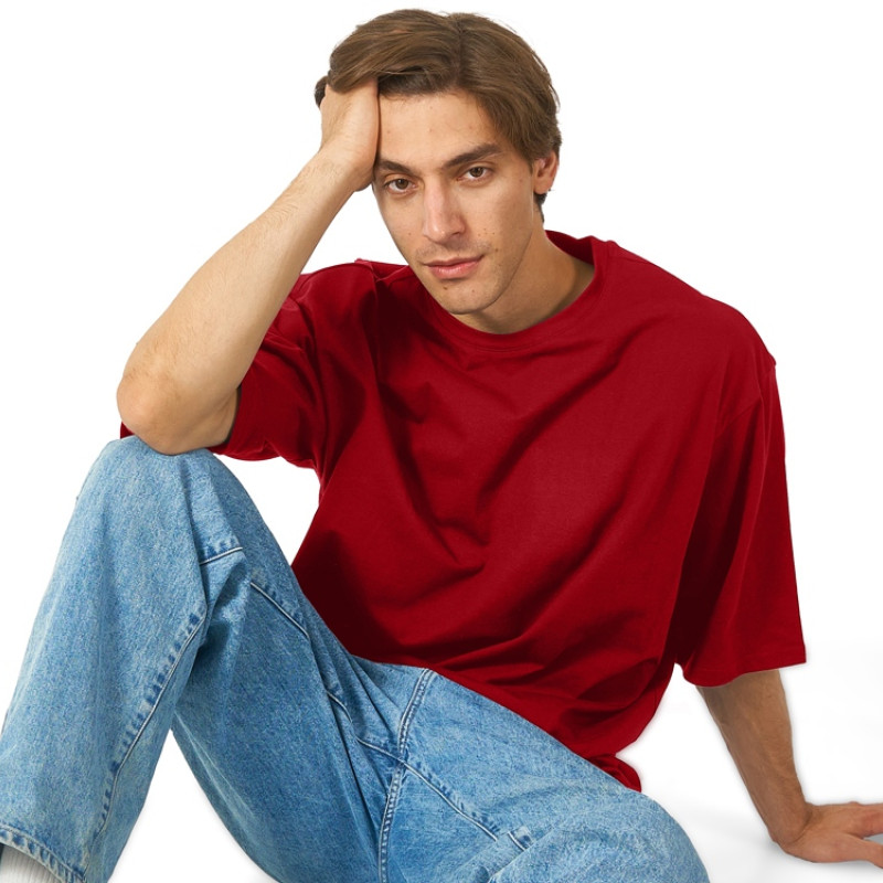 Футболка Berlin к/р оверсайз, 100% хлопок, 180гр, красный