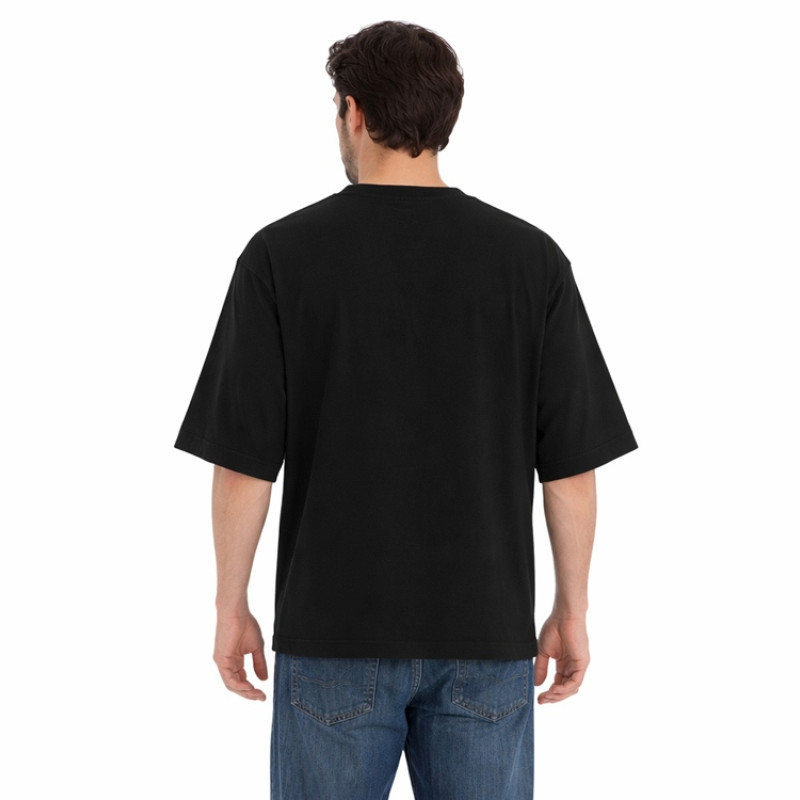 Футболка Kyoto из джерси 180 г/м2 с пич отделкой, унисекс, черный