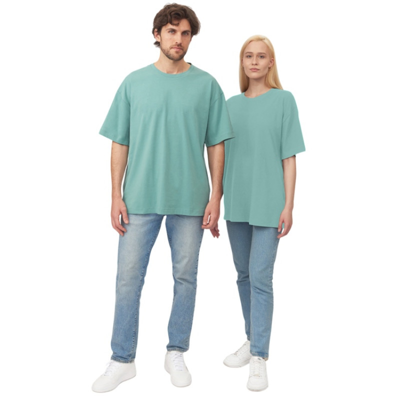 Футболка оверсайз «Vienna» унисекс , припылено-бирюзовый