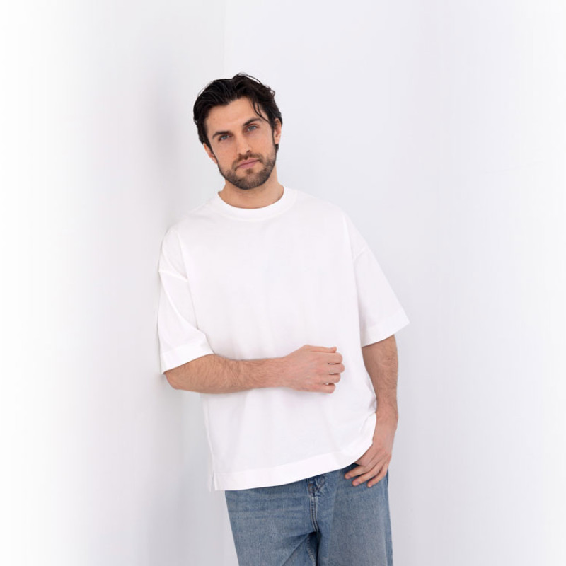 Футболка оверсайз «Beta.01» унисекс, молочный