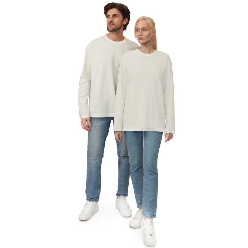 Лонгслив оверсайз «Berlin» унисекс, молочный