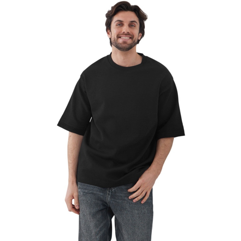 Футболка Kyoto из джерси 180 г/м2 с пич отделкой, унисекс, черный