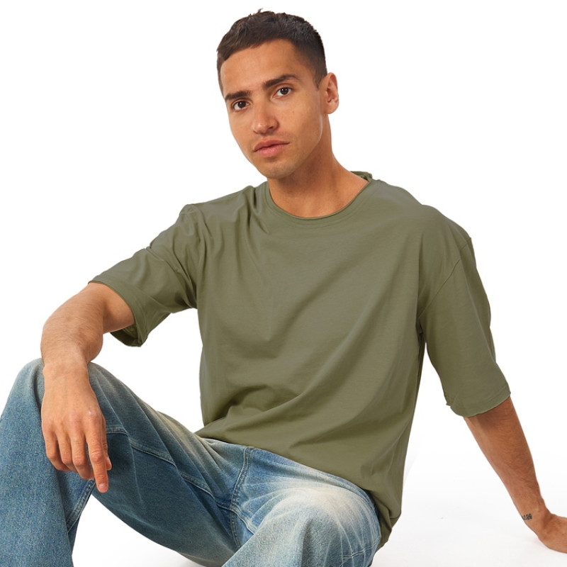 Футболка оверсайз «Liyon» унисекс, хаки