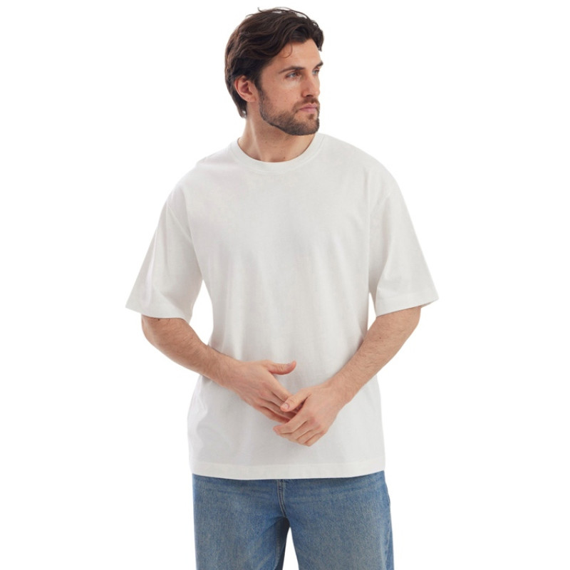 Футболка Kyoto из джерси 180 г/м2 с пич отделкой, унисекс, молочный