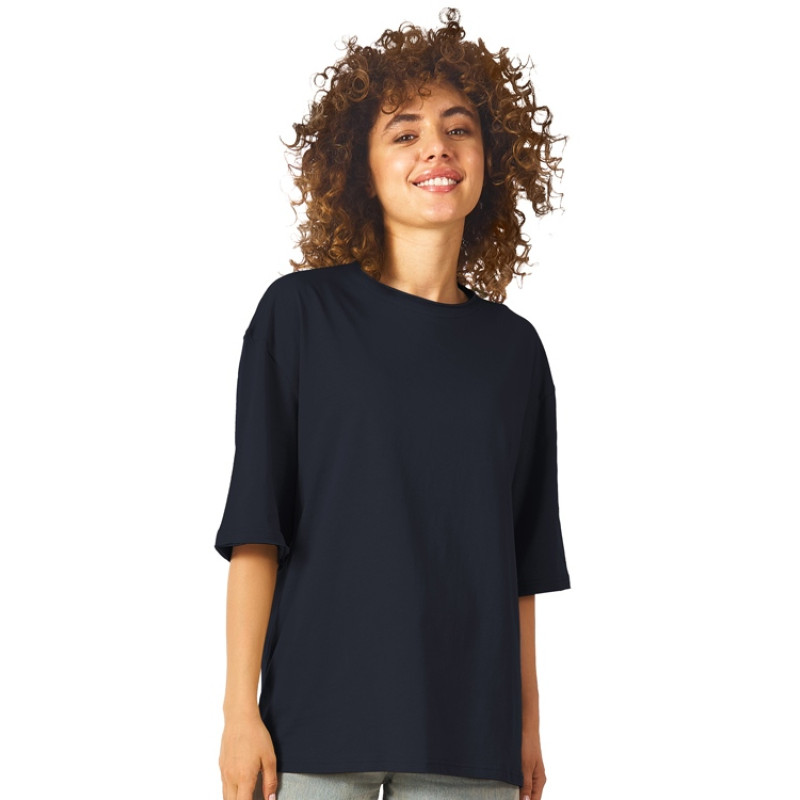 Футболка оверсайз «Liyon» унисекс, темно-синий Футболка оверсайз «Liyon» унисекс, темно-синий