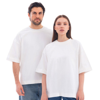 Футболка оверсайз «Beta.01» унисекс, молочный