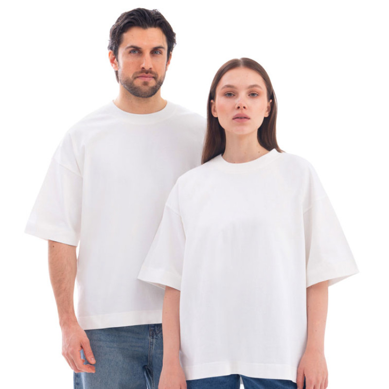 Футболка оверсайз «Beta.01» унисекс, молочный