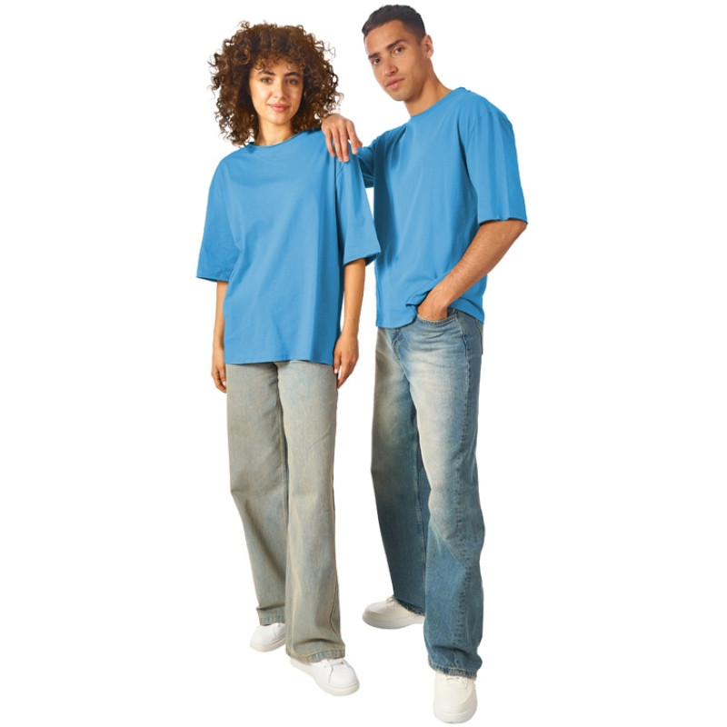 Футболка оверсайз «Liyon» унисекс, лазурный Футболка оверсайз «Liyon» унисекс, лазурный