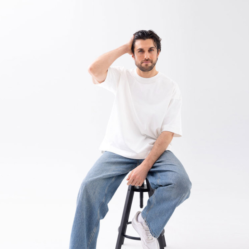 Футболка оверсайз «Beta.01» унисекс, молочный