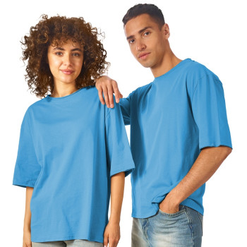 Футболка оверсайз «Liyon» унисекс, лазурный