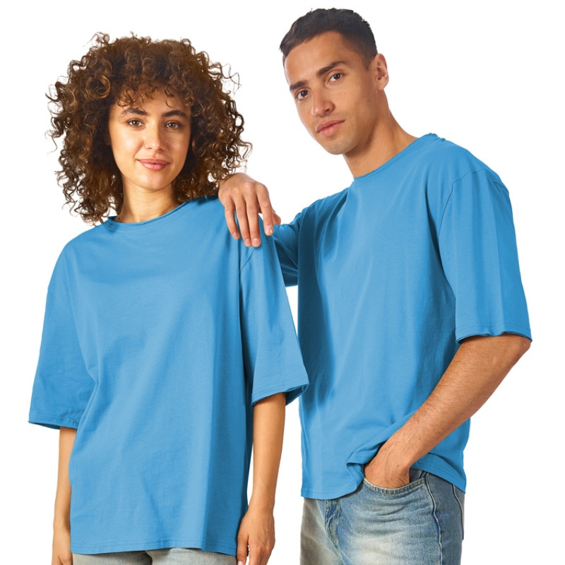 Футболка оверсайз «Liyon» унисекс, лазурный Футболка оверсайз «Liyon» унисекс, лазурный