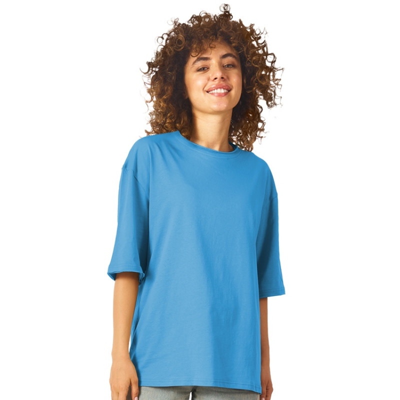 Футболка оверсайз «Liyon» унисекс, лазурный Футболка оверсайз «Liyon» унисекс, лазурный