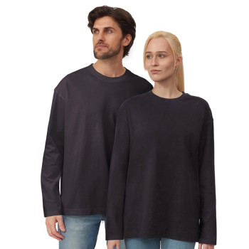 Лонгслив оверсайз «Berlin» унисекс, темно-серый