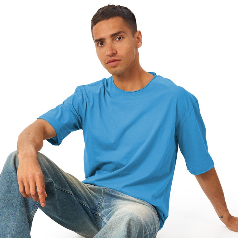 Футболка оверсайз «Liyon» унисекс, лазурный Футболка оверсайз «Liyon» унисекс, лазурный