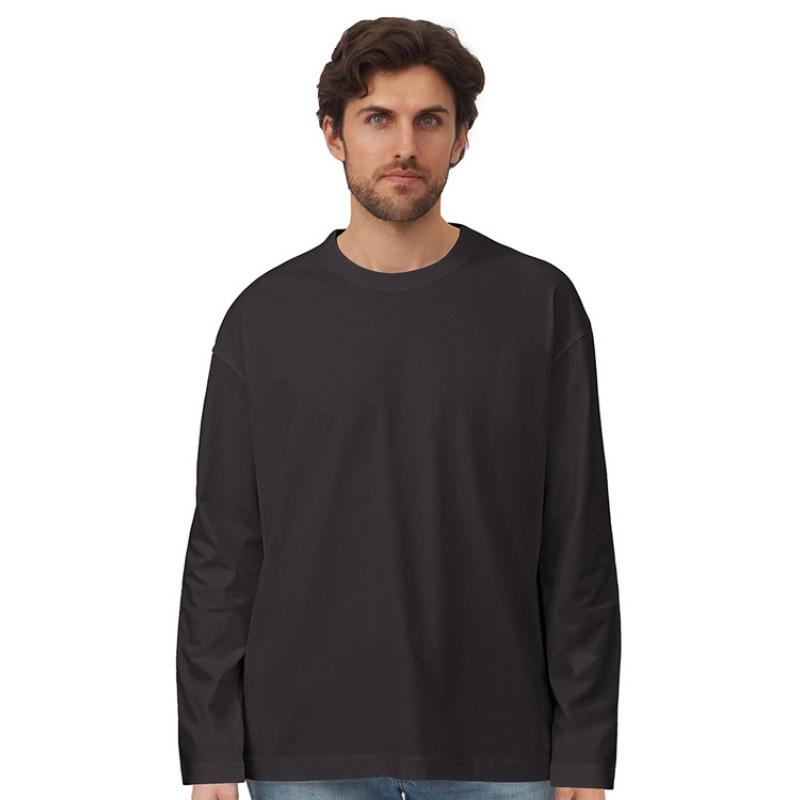 Лонгслив оверсайз «Berlin» унисекс, темно-серый