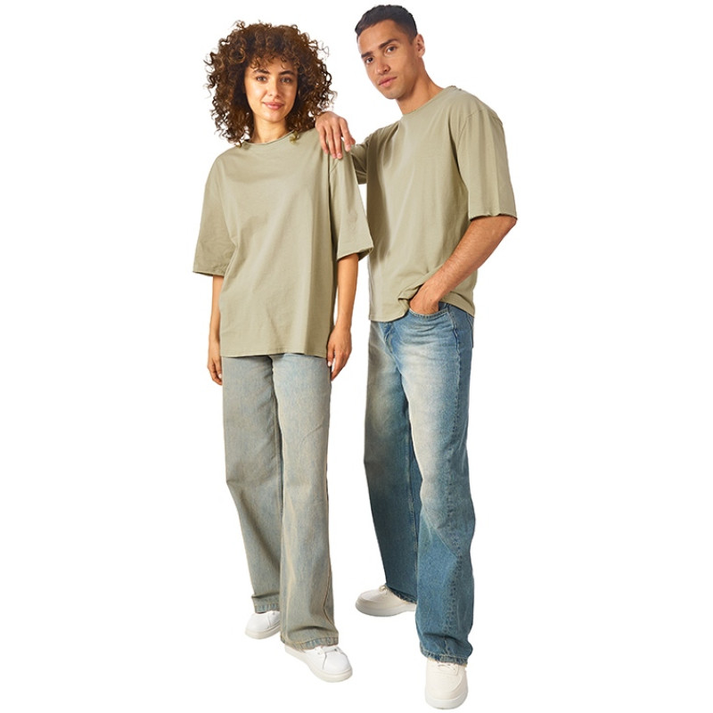 Футболка оверсайз «Liyon» унисекс, оливковый Футболка оверсайз «Liyon» унисекс, оливковый