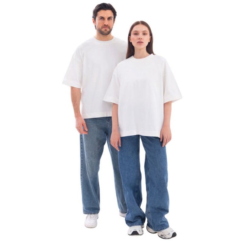 Футболка оверсайз «Beta.01» унисекс, молочный