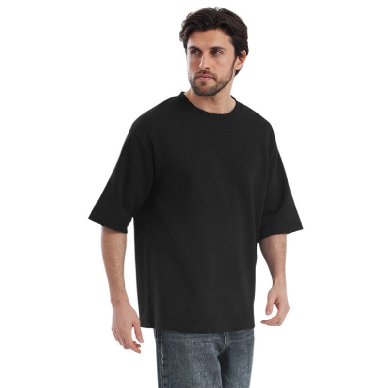 Футболка Kyoto из джерси 180 г/м2 с пич отделкой, унисекс, черный