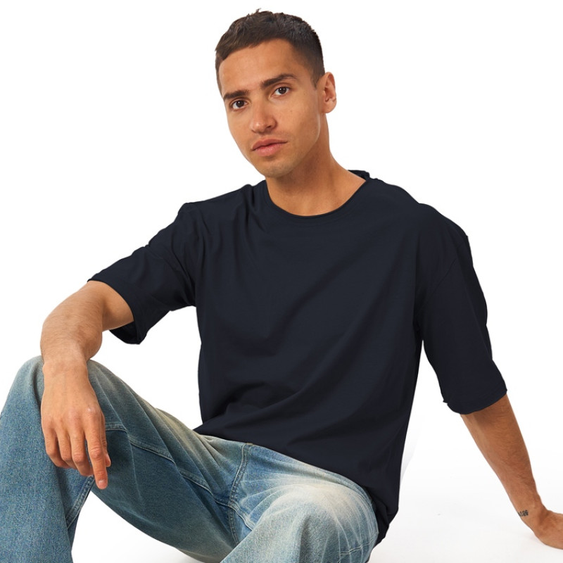 Футболка оверсайз «Liyon» унисекс, темно-синий Футболка оверсайз «Liyon» унисекс, темно-синий