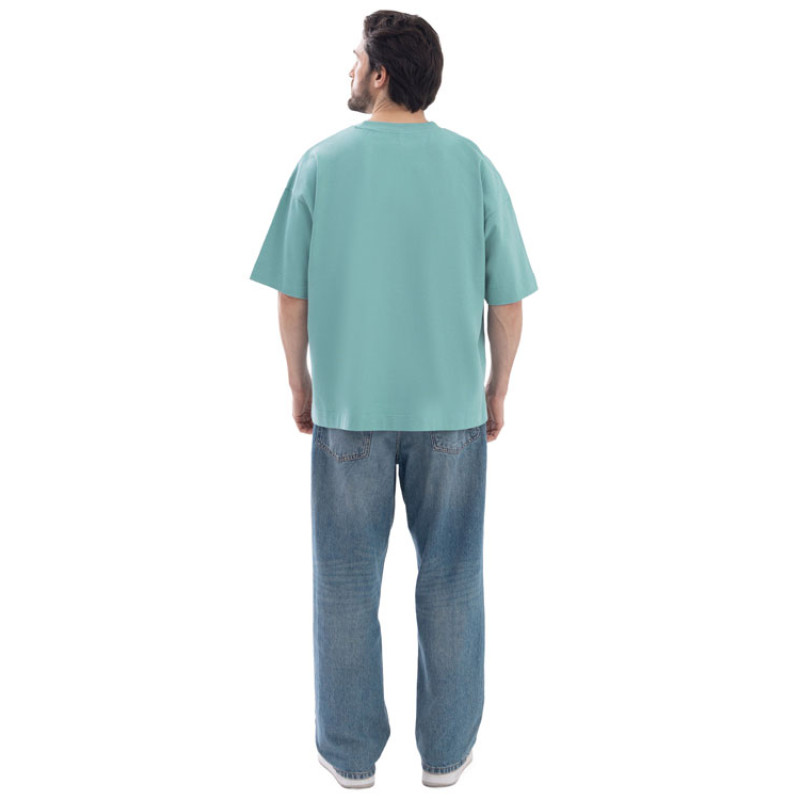 Футболка оверсайз «Beta.01» унисекс, пыльный бирюзовый