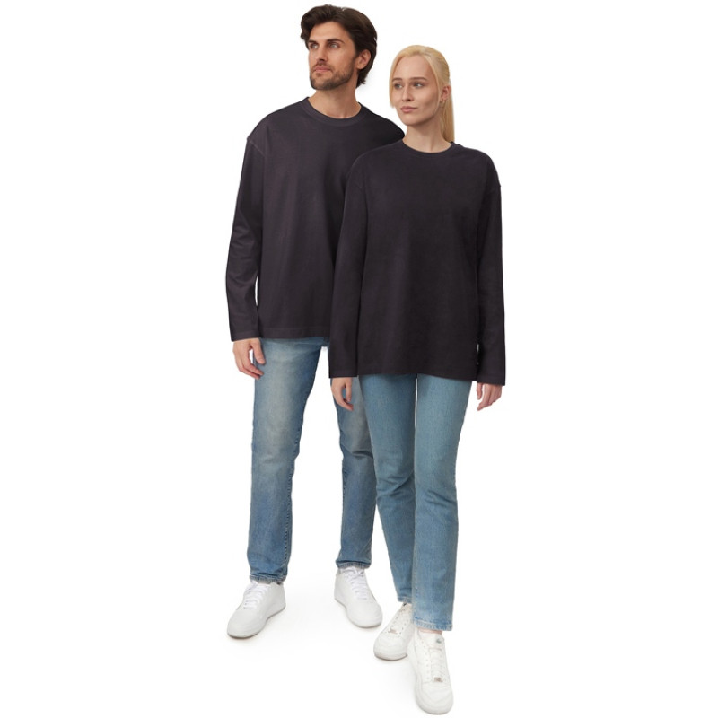 Лонгслив оверсайз «Berlin» унисекс, темно-серый