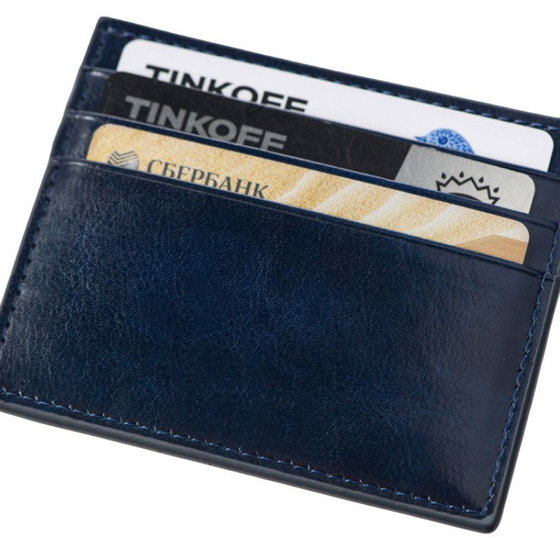 Картхолдер для 6 пластиковых карт с RFID-защитой "Fabrizio", синий
