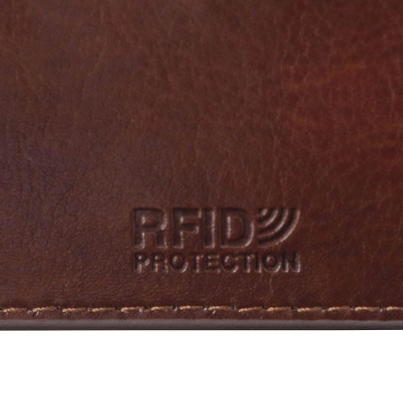 Картхолдер для 6 пластиковых карт с RFID-защитой "Fabrizio", коричневый
