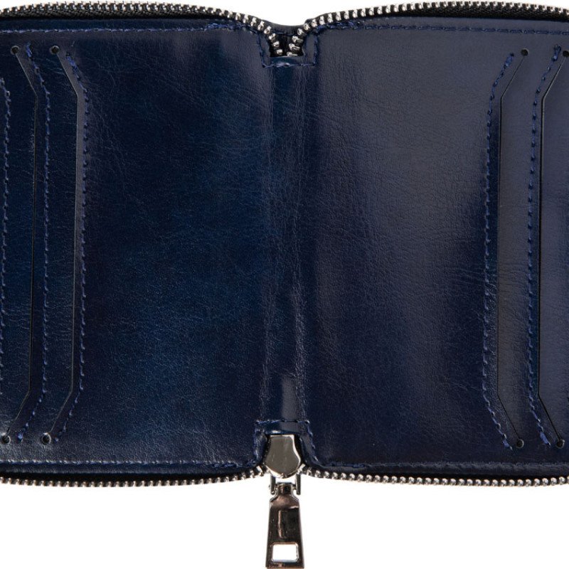 Картхолдер на молнии для 8 пластиковых карт с RFID защитой "Fabrizio", синий