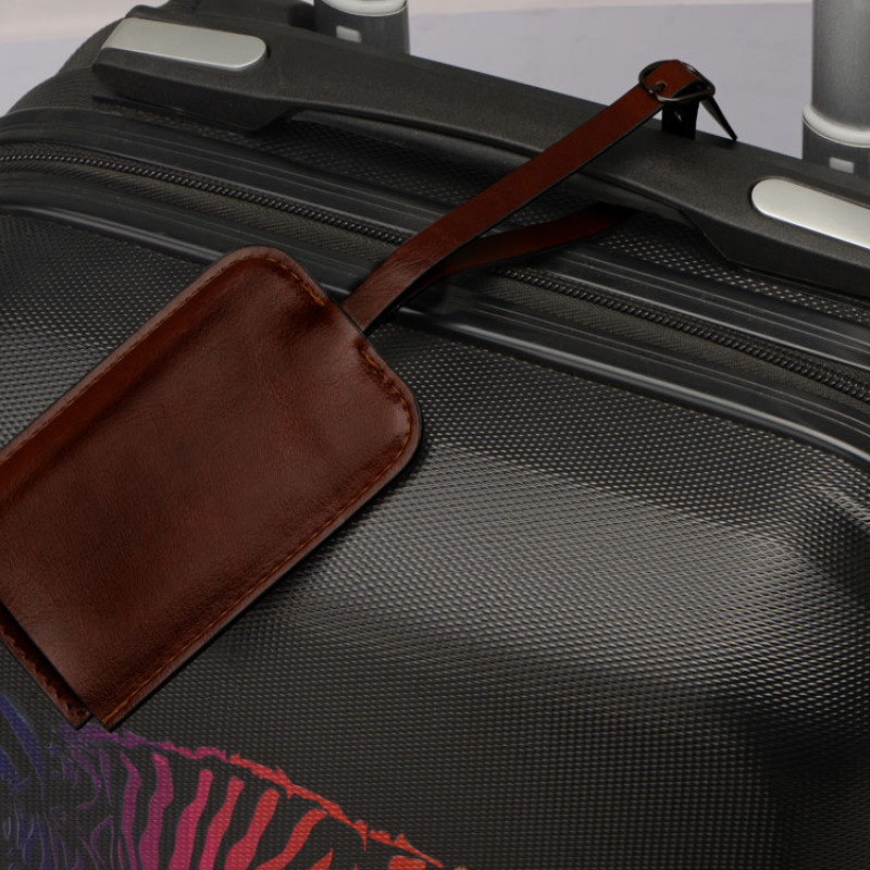 Багажная бирка из PU Fabrizio, коричневый Багажная бирка из PU Fabrizio, коричневый