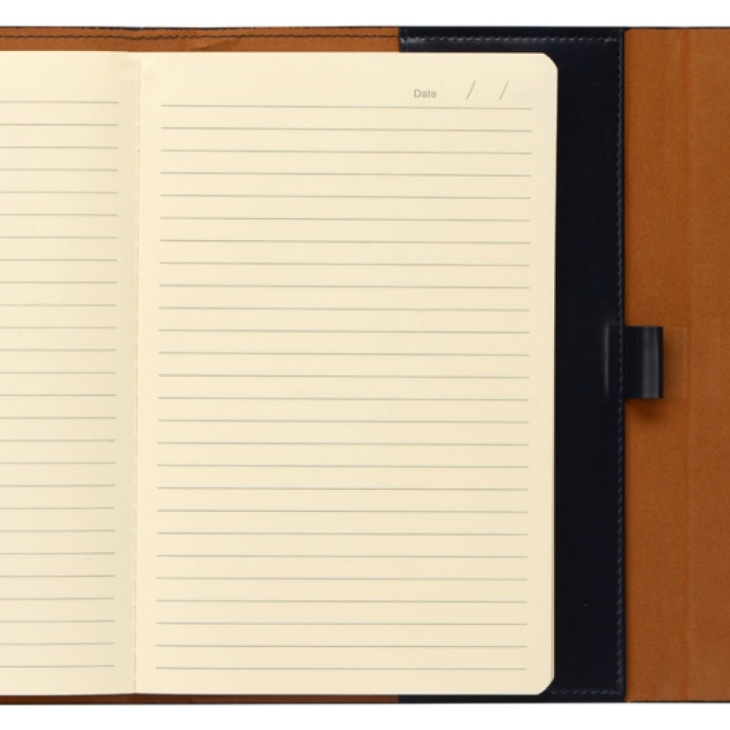 Бизнес-блокнот А5 с клапаном «Fabrizio», 80 листов, темно-синий