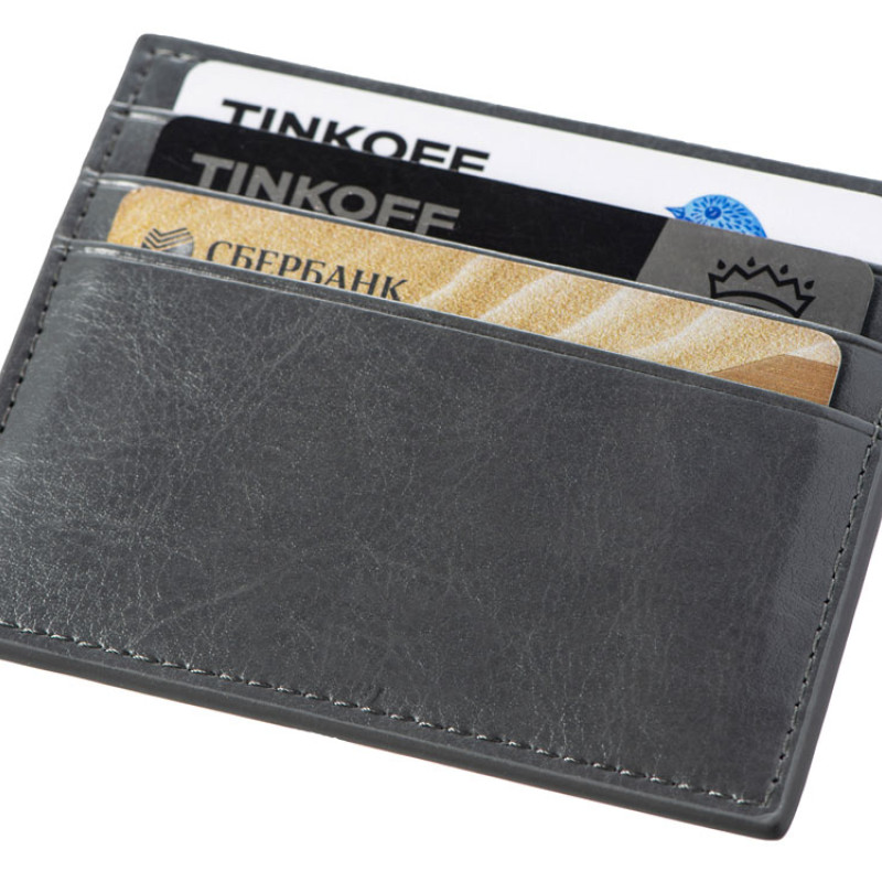 Картхолдер для 6 пластиковых карт с RFID-защитой "Fabrizio", серый