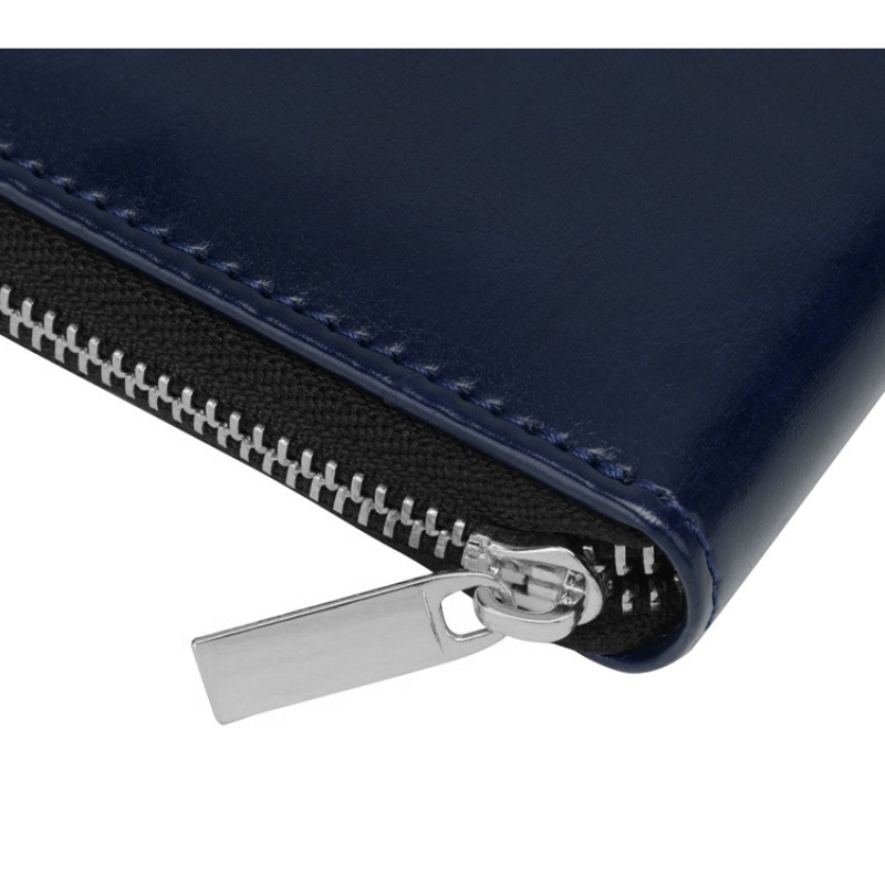 Бизнес-блокнот на молнии А5 «Fabrizio», 80 листов, темно-синий