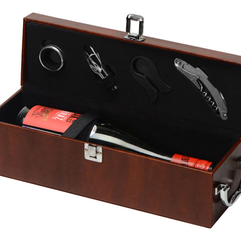 Набор аксессуаров для вина в подарочной коробке «Fabrizio», коричневый (P)