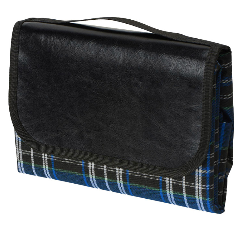 Непромокаемый плед для пикника Fabrizio, синий/черный