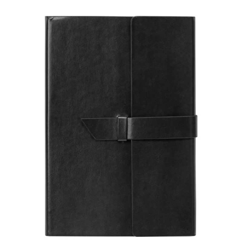 Бизнес-блокнот А5 с клапаном «Fabrizio», 80 листов, черный (P)