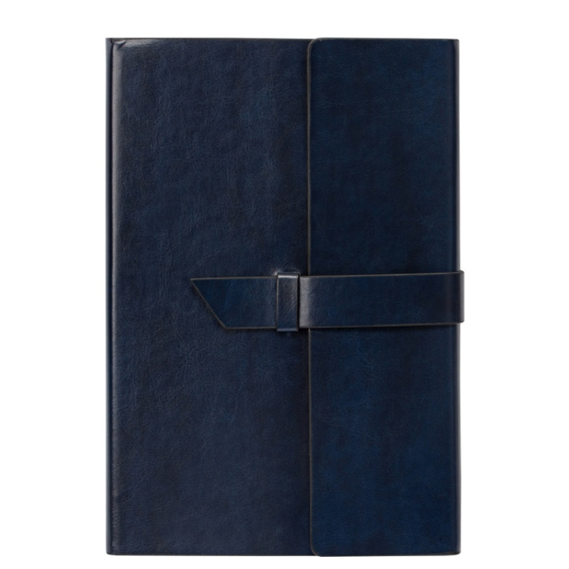 Бизнес-блокнот А5 с клапаном «Fabrizio», 80 листов, темно-синий