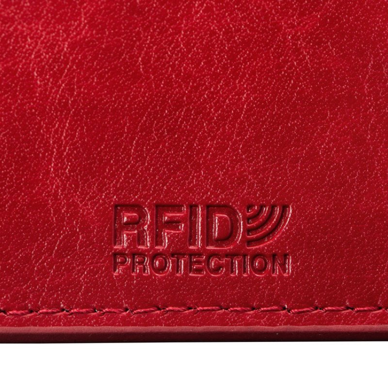 Картхолдер для 6 пластиковых карт с RFID-защитой "Fabrizio", красный