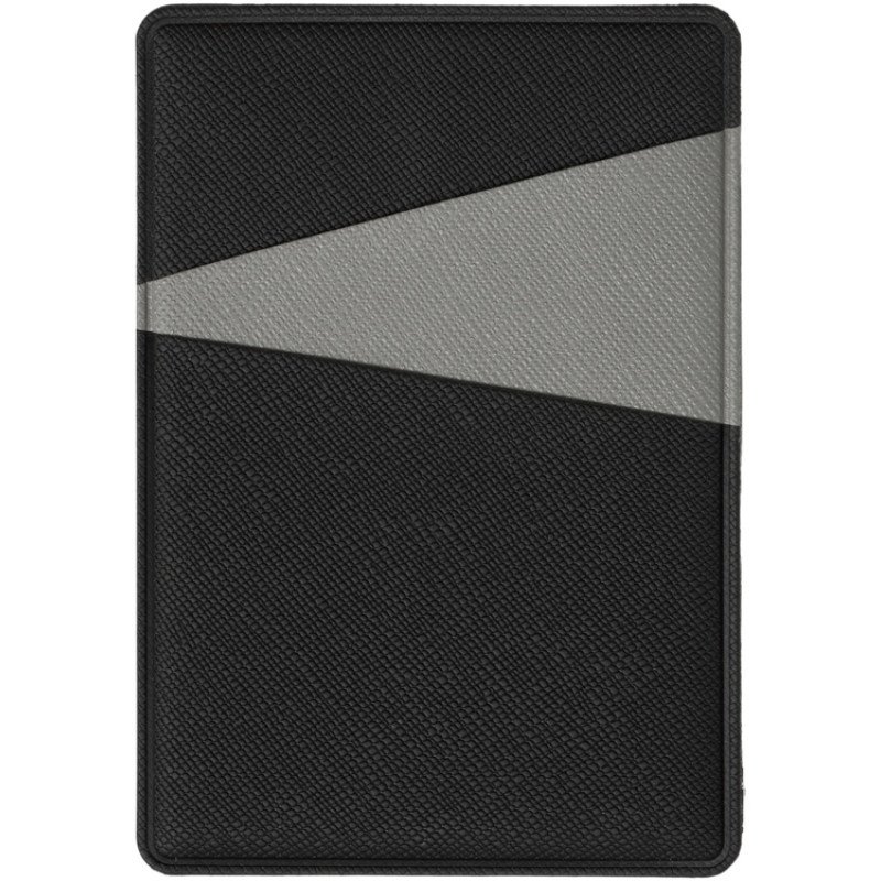 Картхолдер на 3 карты типа бейджа "Favor", черный/серый