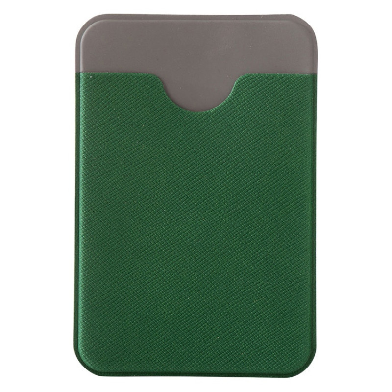 Чехол-картхолдер Favor на клеевой основе на телефон для пластиковых карт и и карт доступа, темно-зеленый