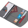 Органайзер для документов на кнопке с отделением для купюр и ручки, упаковка в индивидуальный пакет, серый