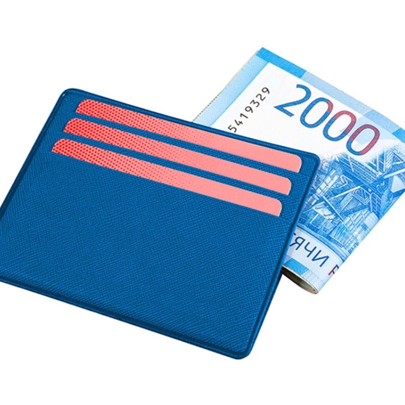 Картхолдер для денег и шести пластиковых карт "Favor", синий (Р)