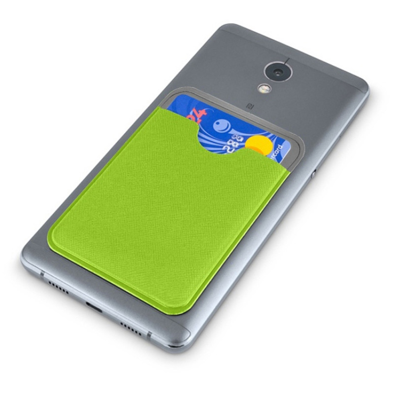 Чехол-картхолдер Favor на клеевой основе на телефон для пластиковых карт и и карт доступа, зеленый Чехол-картхолдер Favor на клеевой основе на телефон для пластиковых карт и и карт доступа, зеленый