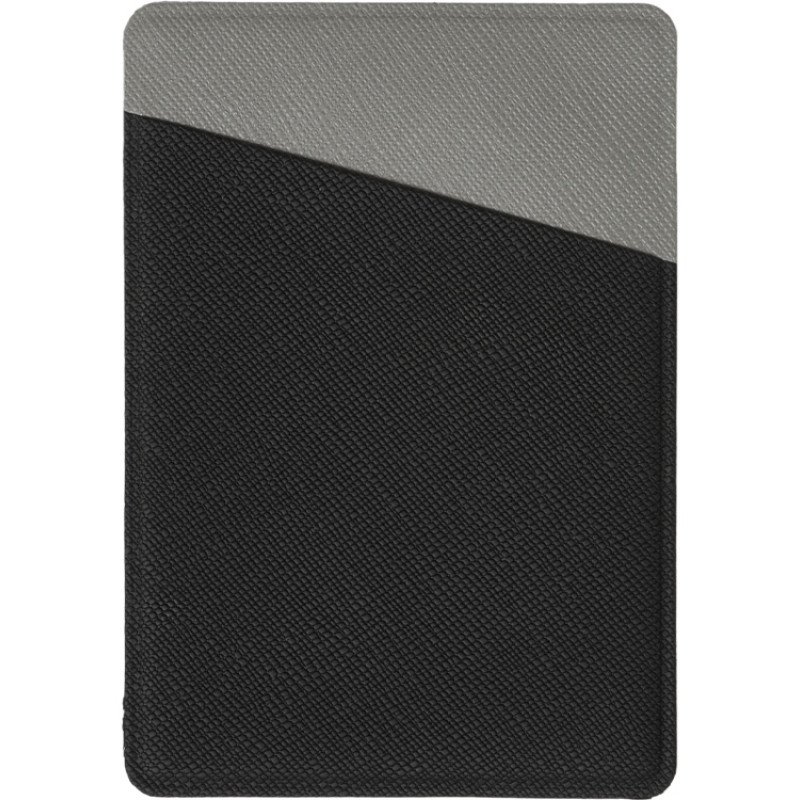 Картхолдер на 3 карты типа бейджа "Favor", черный/серый