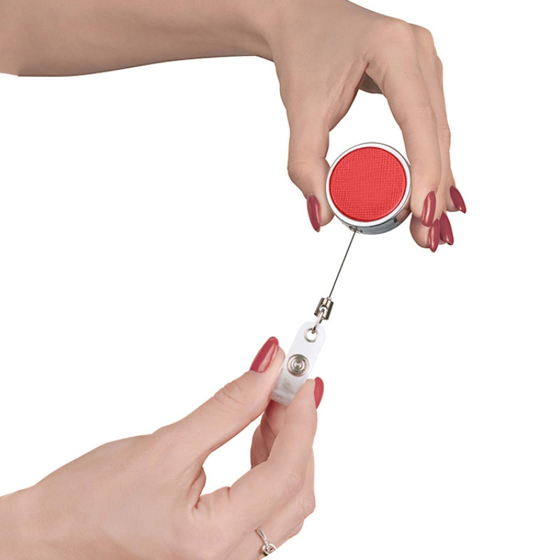 Ретрактор металлический "Favor", красный