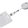 Бейдж с рулеткой-карабин "Favor", белый