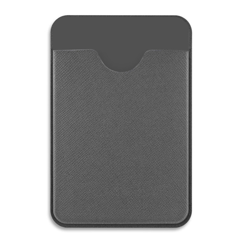 Чехол-картхолдер Favor на клеевой основе на телефон для пластиковых карт и и карт доступа, серый