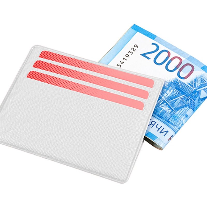 Картхолдер для денег и шести пластиковых карт "Favor", белый